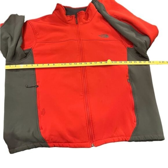 The North Face Men’s Jacket Size XXL Soft Shell Red with Gray Detail Windwall - Picture 8 of 16
